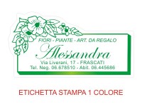 Etichette adesive per fioristi, fiorai e vivaisti grandi (mm 60x31) (cod.8G)
